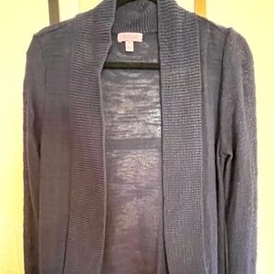 Lilly Pulitzer, Amalie Open Front Cardigan, Size Medium, Navy Blue